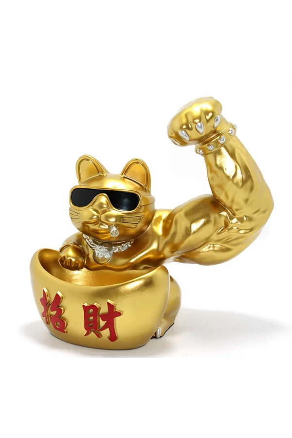 Polyester Şanslı Kedi Figürü Model 4