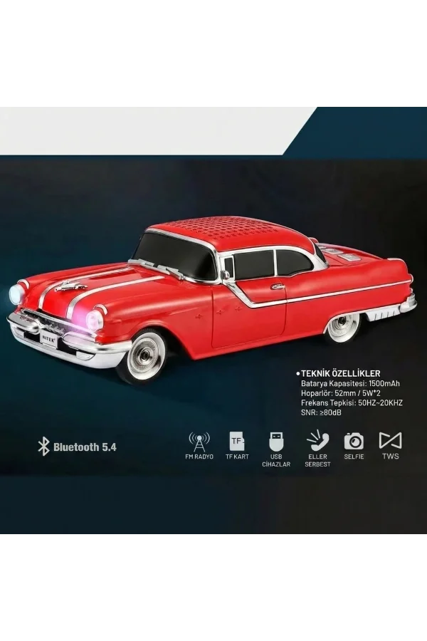 Pontiac Klasik Araba Tasarımlı Bluetooth Hoparlör
