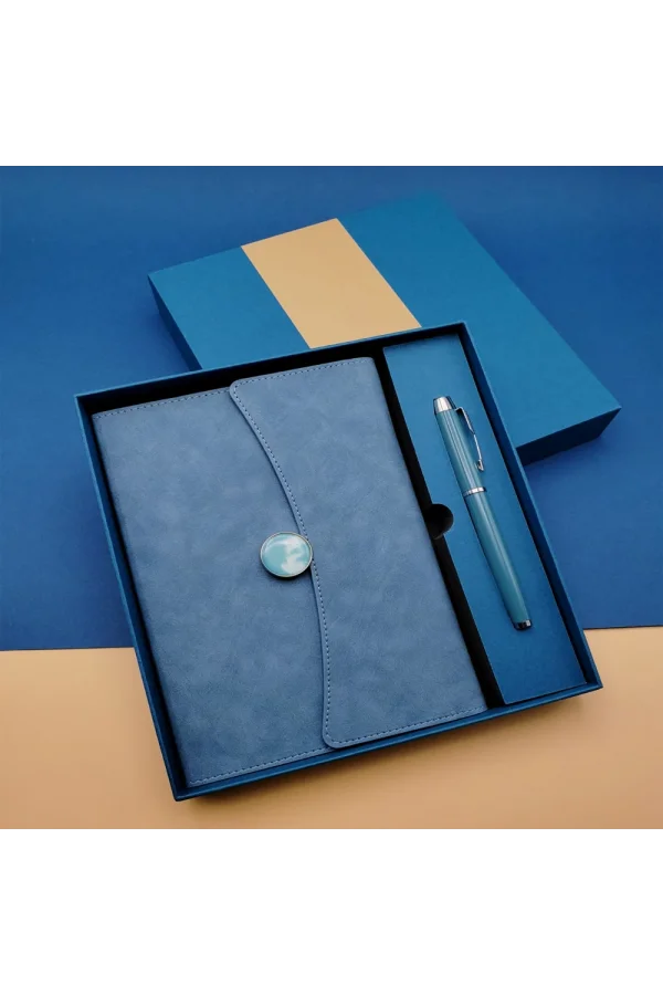 Promosyon Defter Kalem Seti Mavi Renk