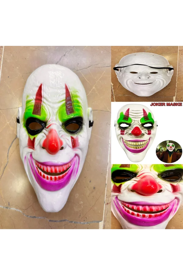 Psikopat Palyaço Temalı Joker Maskesi