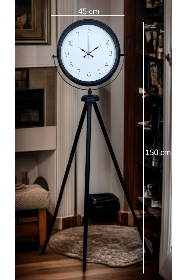 Pure Black Tripod Ayaklı Saat