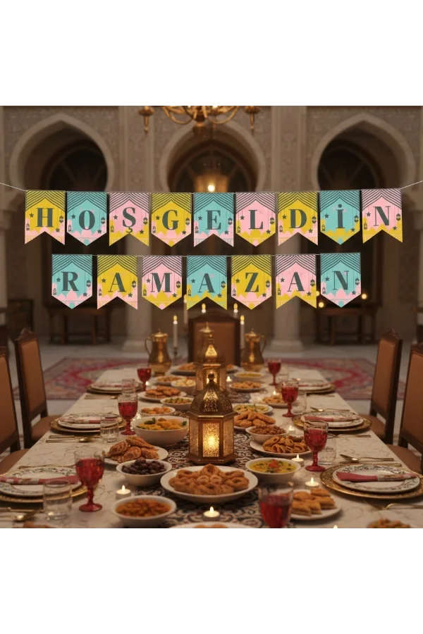Ramazan Renkli Banner Süs - Hoşgeldin Ramazan