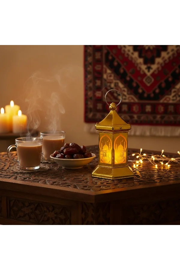 Ramazan Temalı Altıgen Kubbe LED Lamba