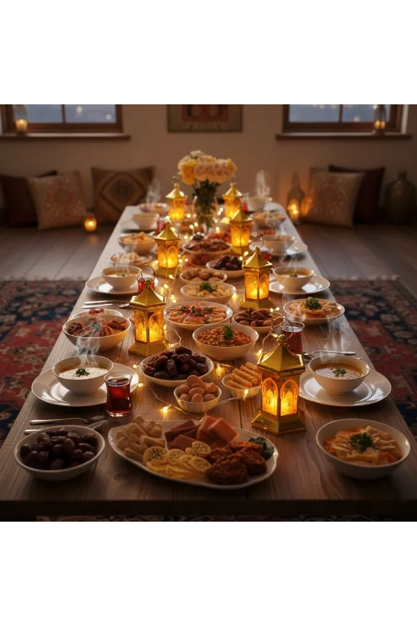 Ramazan Temalı Altıgen Kubbe LED Lamba