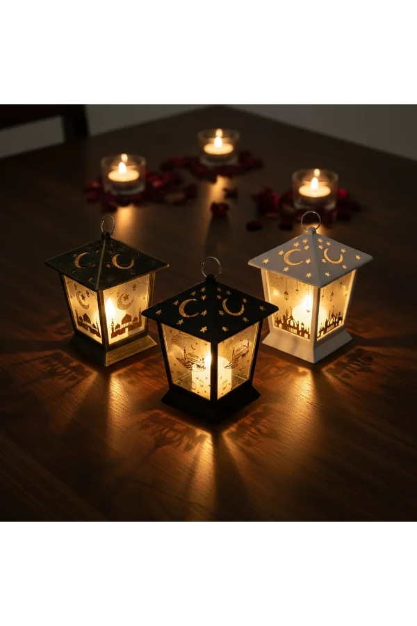Ramazan Temalı Kare Kubbe LED Lamba