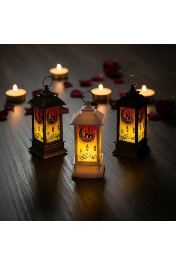 Ramazan Temalı Küçük Kare Kubbe LED Lamba
