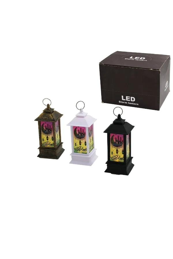 Ramazan Temalı Küçük Kare Kubbe LED Lamba