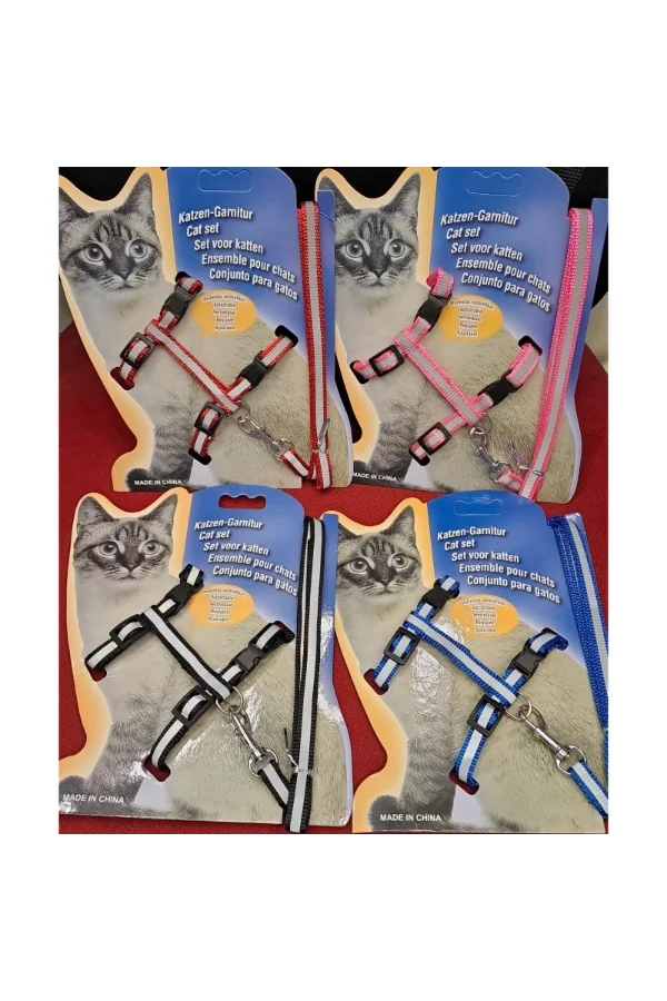 Reflektörlü Kedi Gezdirme Tasması