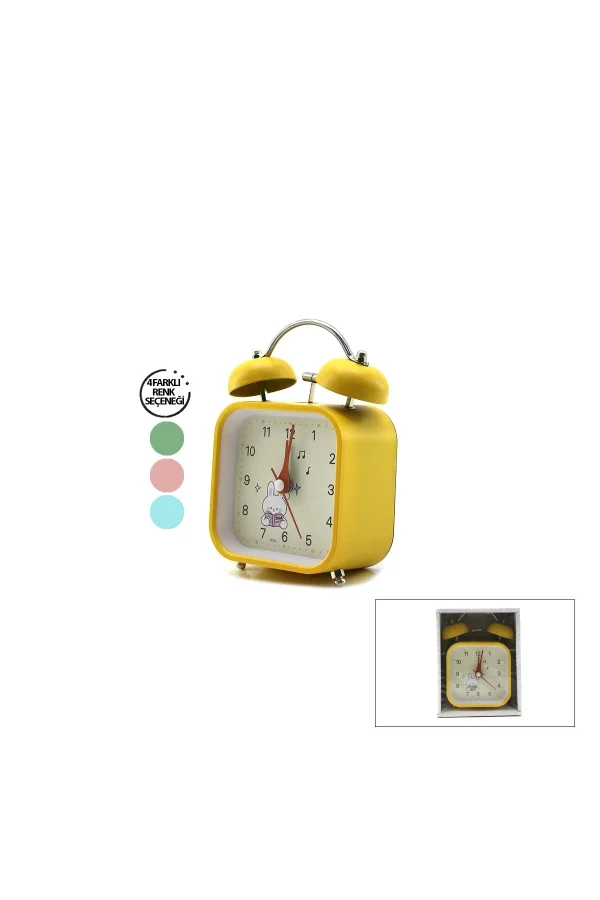 Renkli Kare Masa Çalar Saati