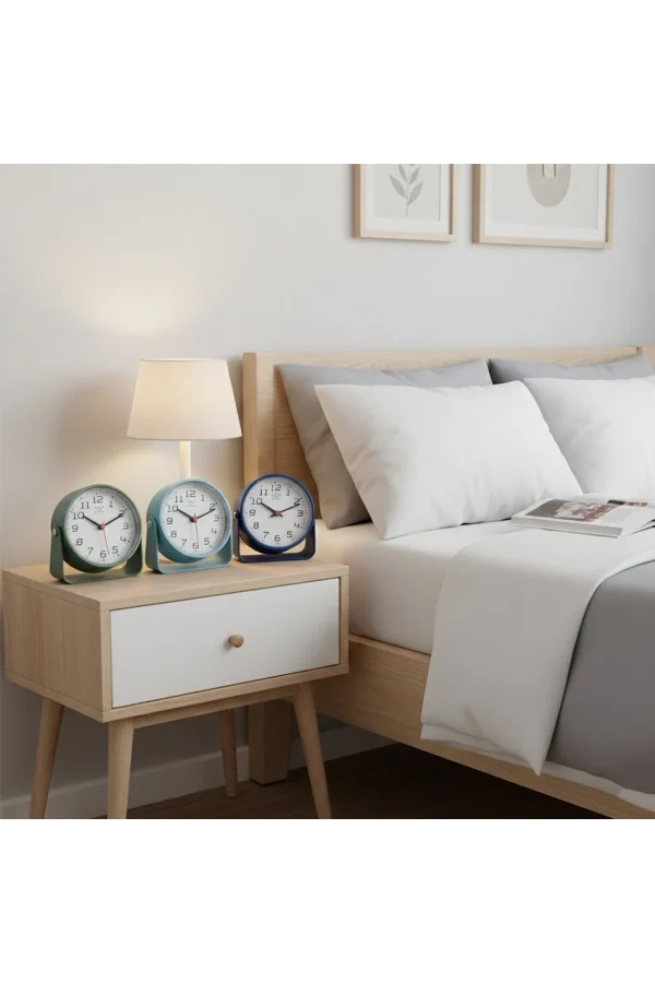 Renkli Yuvarlak Masa Çalar Saati