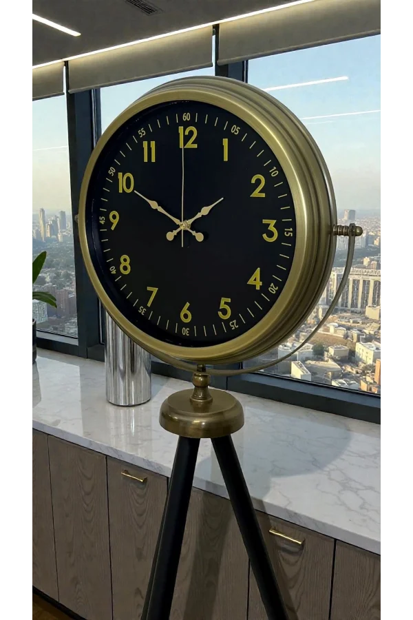 Retro Luxury Tripod Ayaklı Saat