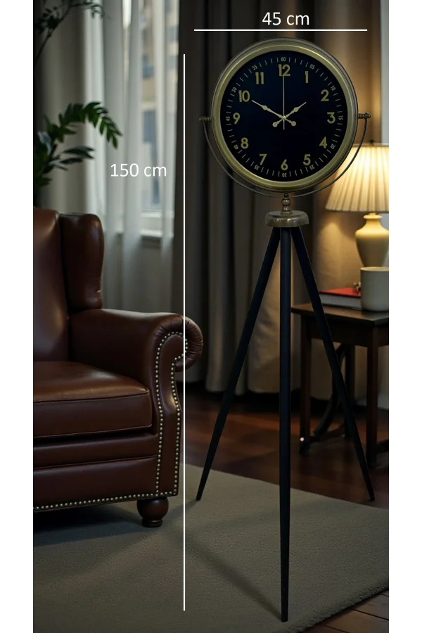 Retro Luxury Tripod Ayaklı Saat