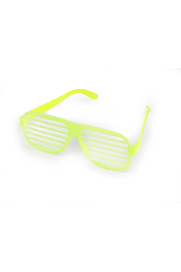 Retro Neon Fosforlu Panjur Gözlük - 12 Adet