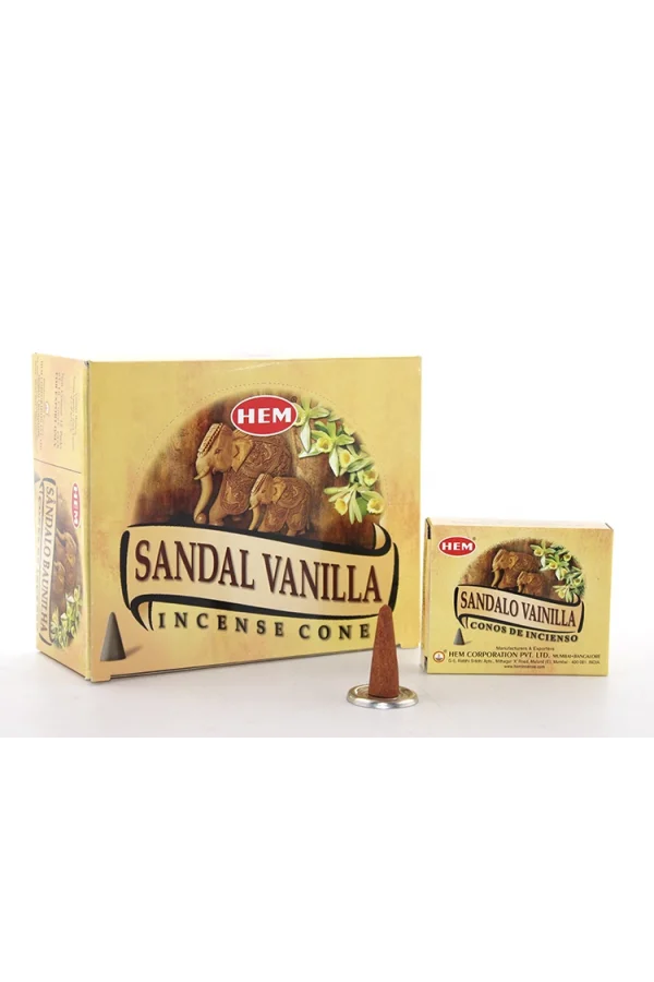 Sandal Vanilla Aromalı Konik Tütsü
