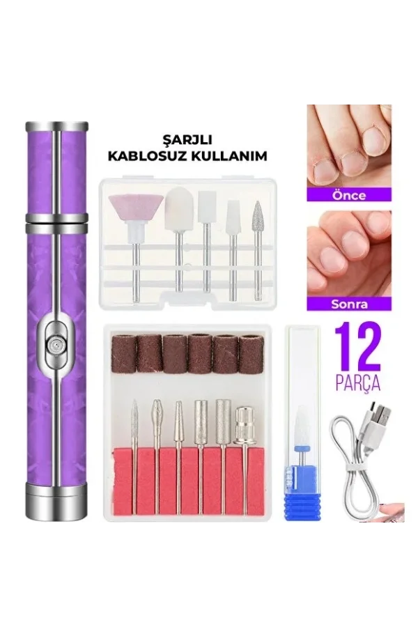 Şarjlı Manikür Pedikür Tırnak Bakım Seti