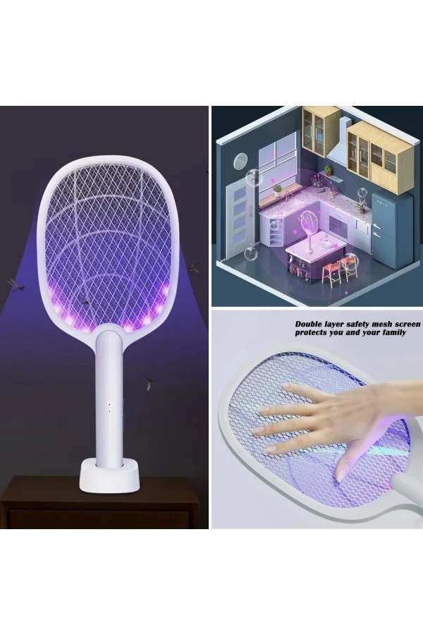 Şarjlı Standlı Sinek Öldürücü Raket