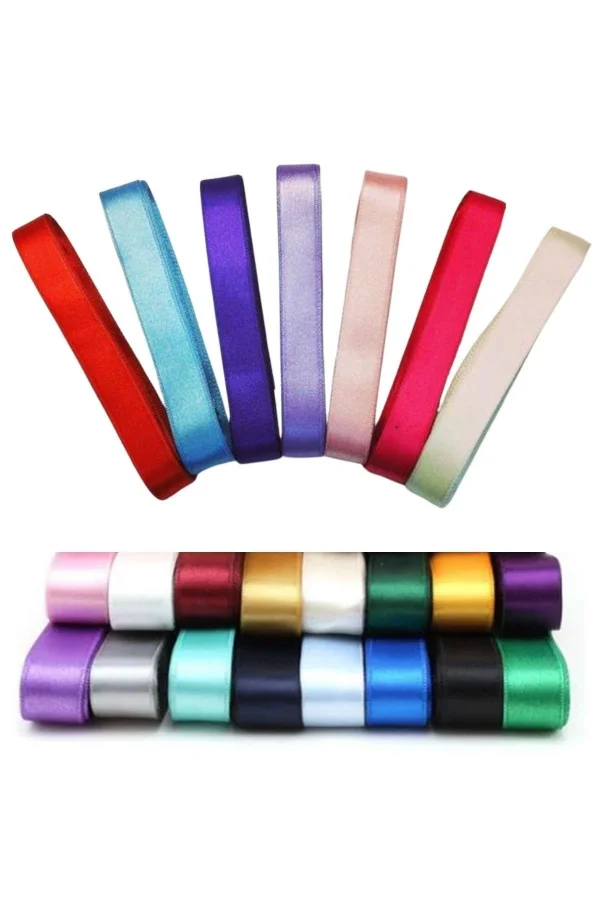 Saten Kurdele 1 cm 10 Metre Turuncu