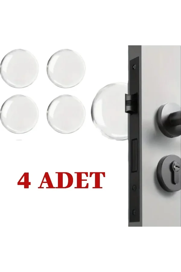 Şeffaf Silikon Mobilya ve Kapı Durdurucu Darbe Pedi 4lü Set