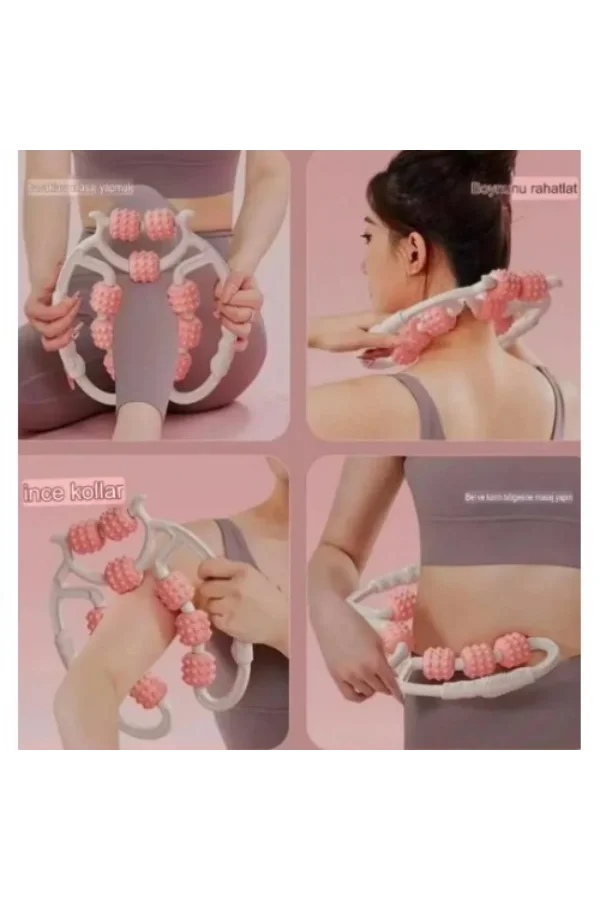 Selülit Masaj Aleti 9 Tekerlekli Lenf Drenaj Rulosu