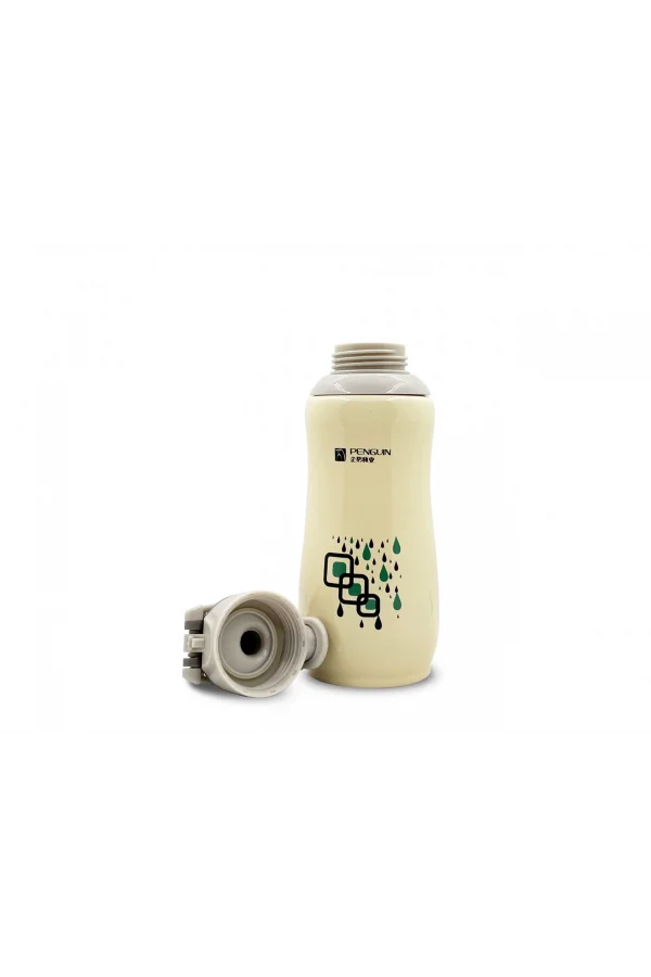 Sema Baby Penguen Kilitli Paslanmaz Çelik Bebek Termosu 600 Ml - Krem