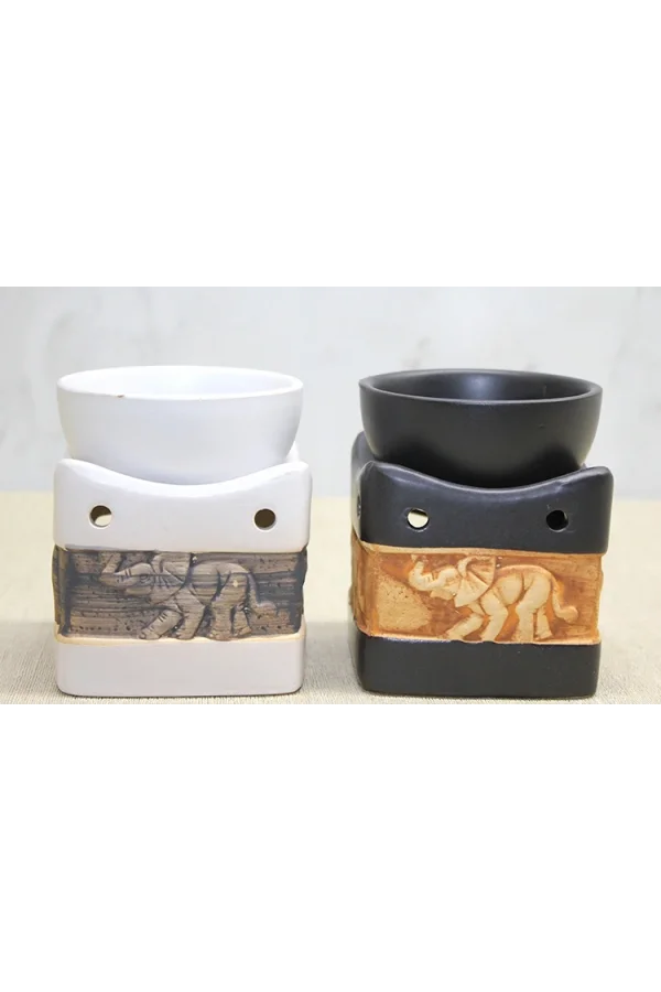 Seramik Fil Kabartmalı Buhurdanlık