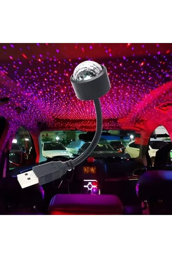 Sese Duyarlı USB Araç İçi Ambiyans Işığı