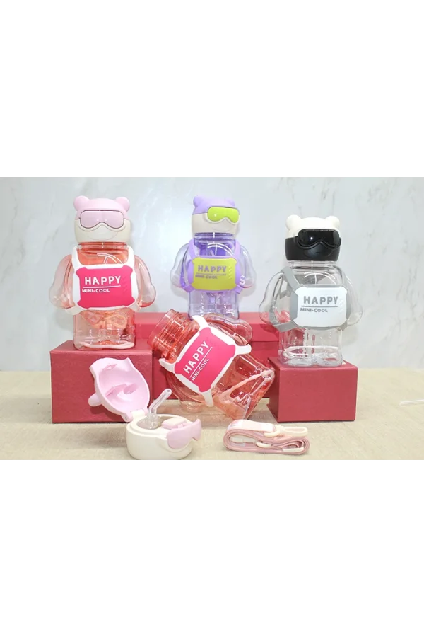 Sevimli 3D Desenli Su Matarası