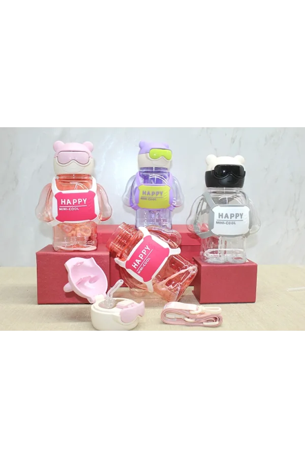 Sevimli 3D Desenli Su Matarası (BPA İçermez)