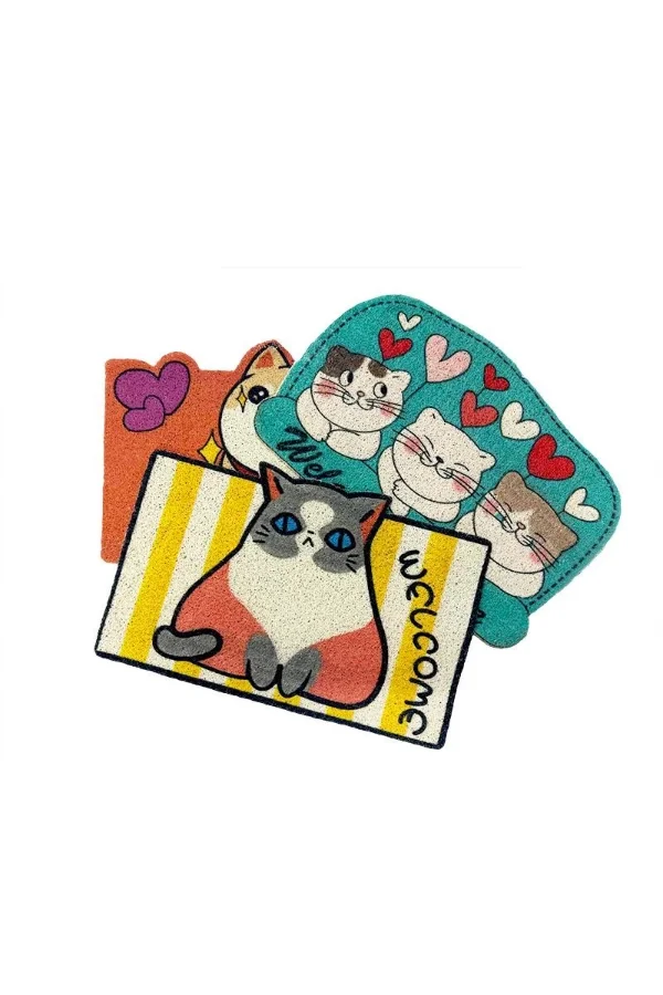 Sevimli Hayvan Tasarımlı Kapı Paspası