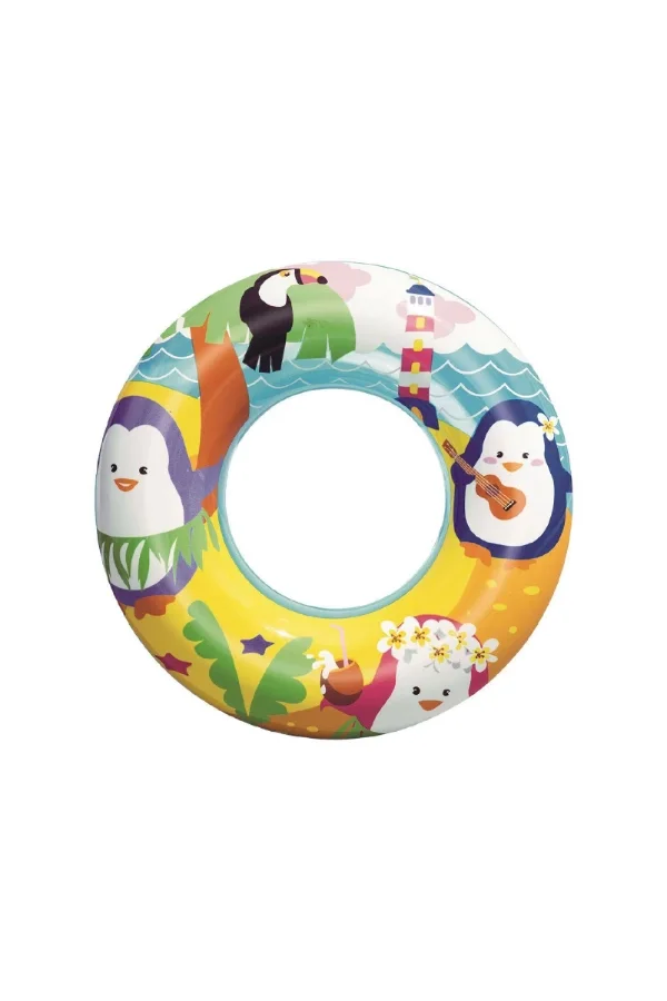 Sevimli Hayvanlar Desenli Çocuk Deniz Simidi (3-6 Yaş)