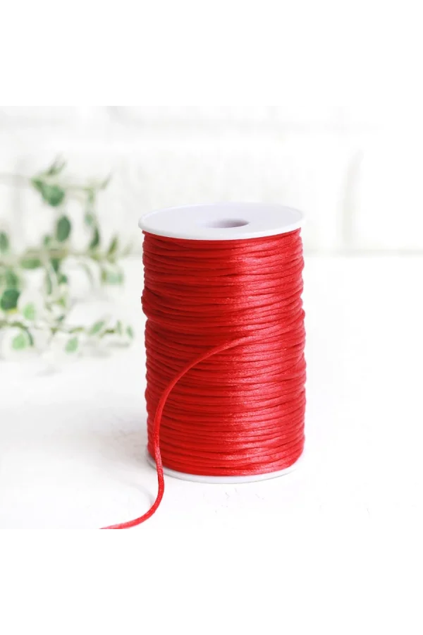 Sıçan Kuyruğu İp 2 mm Kırmızı 90 mt