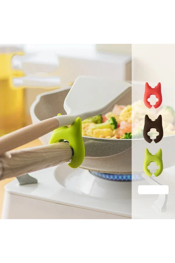Silikon Tava Tencere Kaşık Tutucu