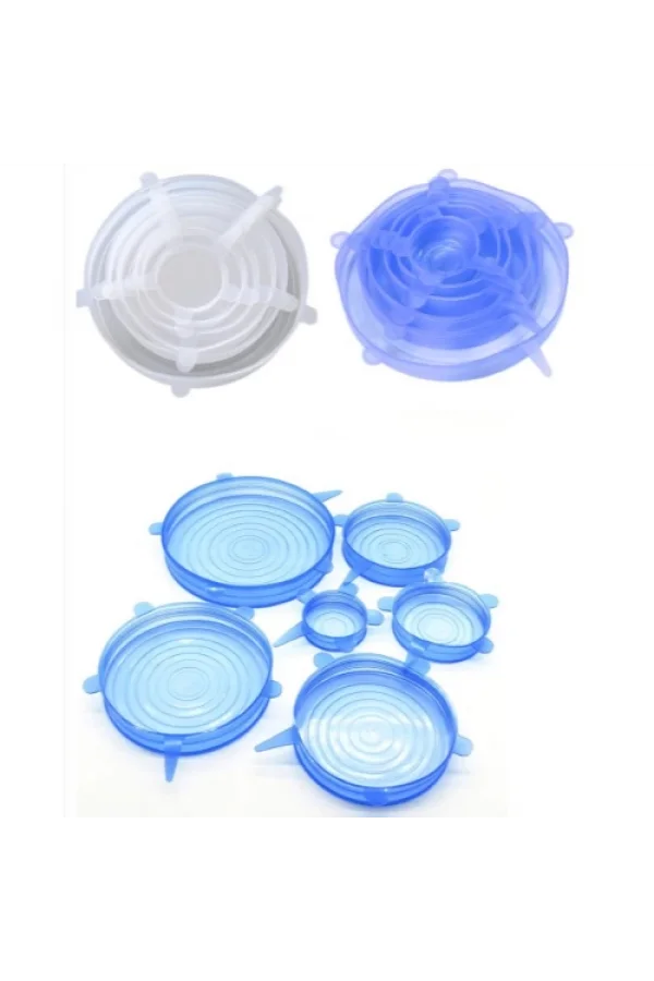 Silikon Yemek Saklama Kapak Seti 6 Adet