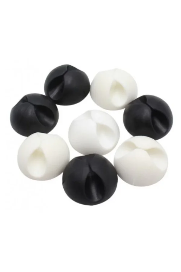 Siyah Beyaz Kablo Sabitleme Klipsi 10lu