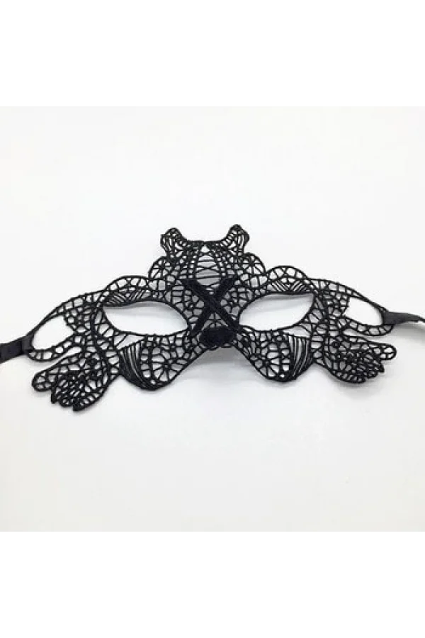 Siyah Dantel İşlemeli Balo Maskesi 11 No