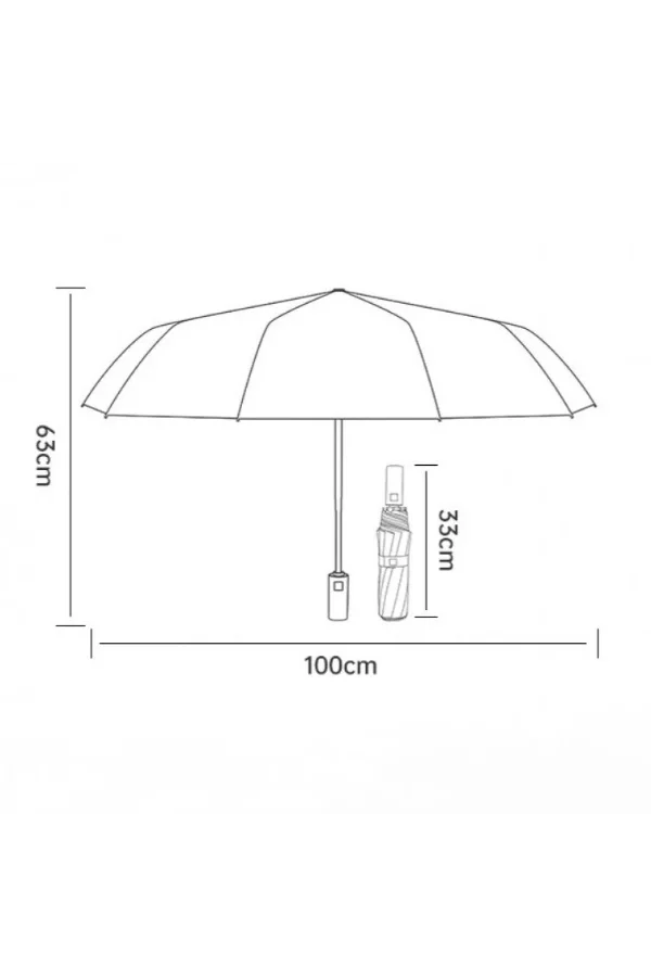Siyah El Fenerli Şemsiye