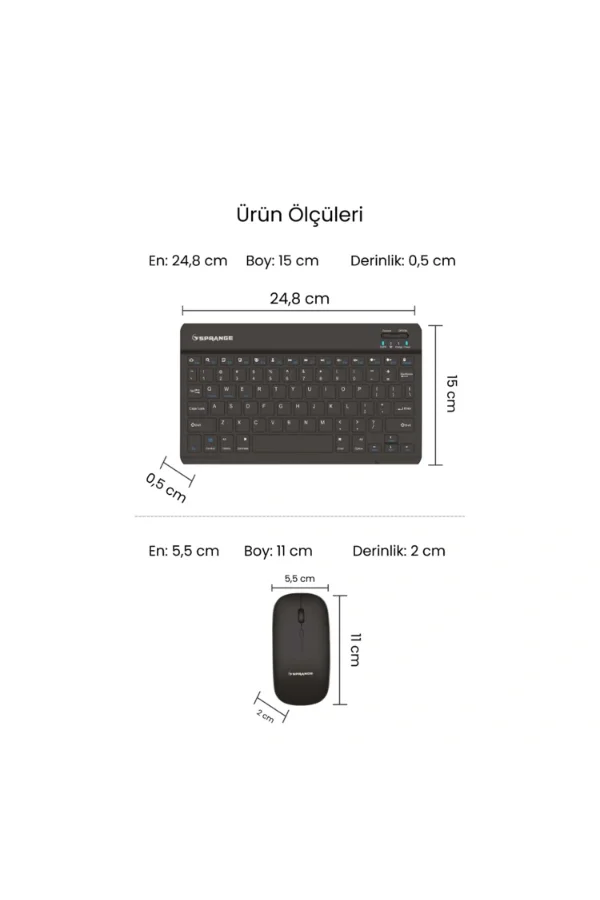 Siyah Kablosuz Klavye Ve Mouse Seti