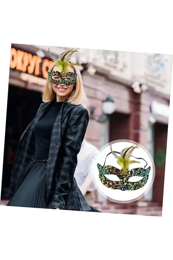 Siyah Kadife Parti Maskesi