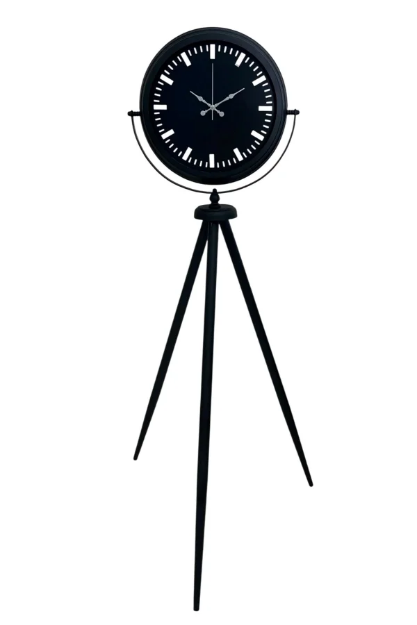Siyah Lüks Sade Tripod Ayaklı Saat