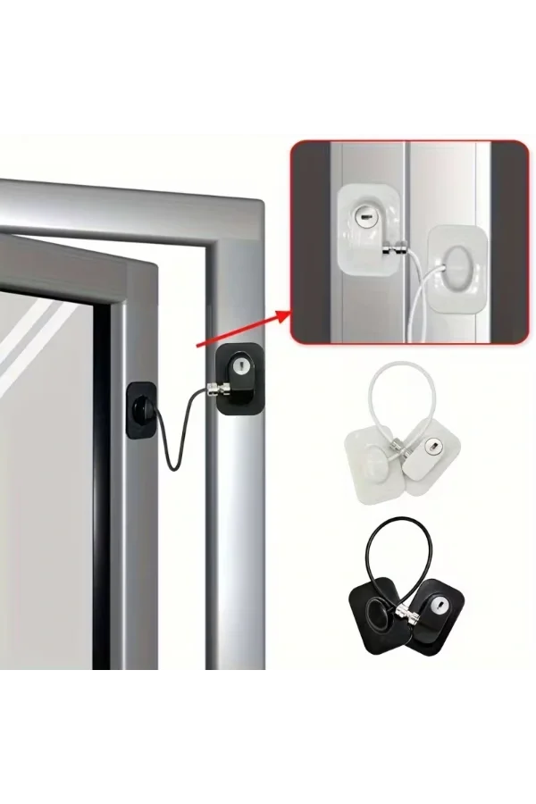 Siyah Plaka Halatlı Emniyet Kilidi