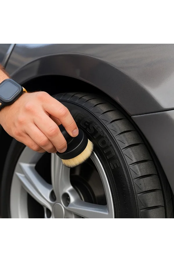 Siyah Plastik Lastik Parlatma Fırçası