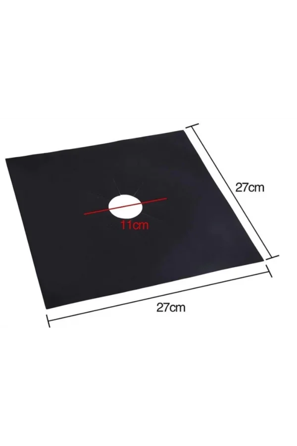 Siyah Renk Ocak Koruyucu Folyo Yanmaz Yapışmaz 4lü Set