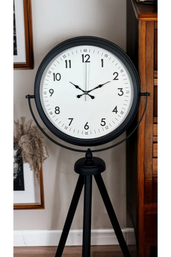 Siyah Standart Tripod Ayaklı Saat