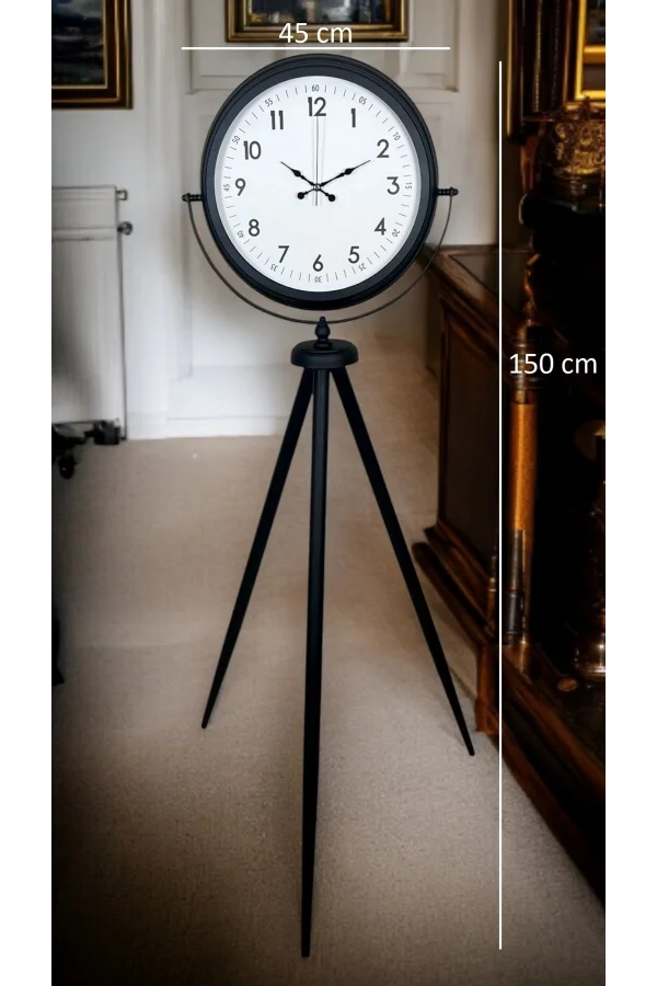 Siyah Standart Tripod Ayaklı Saat