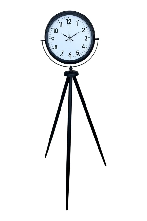Siyah Tripod Ayaklı Dekoratif Saat