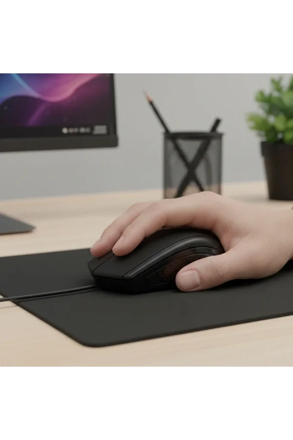 Siyah USB Kablolu 3D Optik Mouse