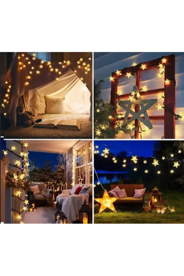 Solar 8 Fonksiyonlu 7 Metre 30 Yıldız LED