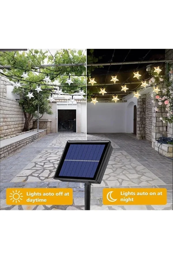 Solar 8 Fonksiyonlu 7 Metre 30 Yıldız LED