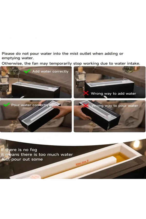 Şömine Görünümlü Alev Efektli Hava Nemlendirici