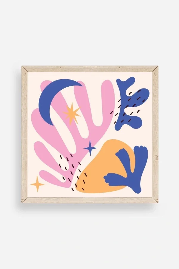 Soyut Ahşap Çerçeveli Tablo